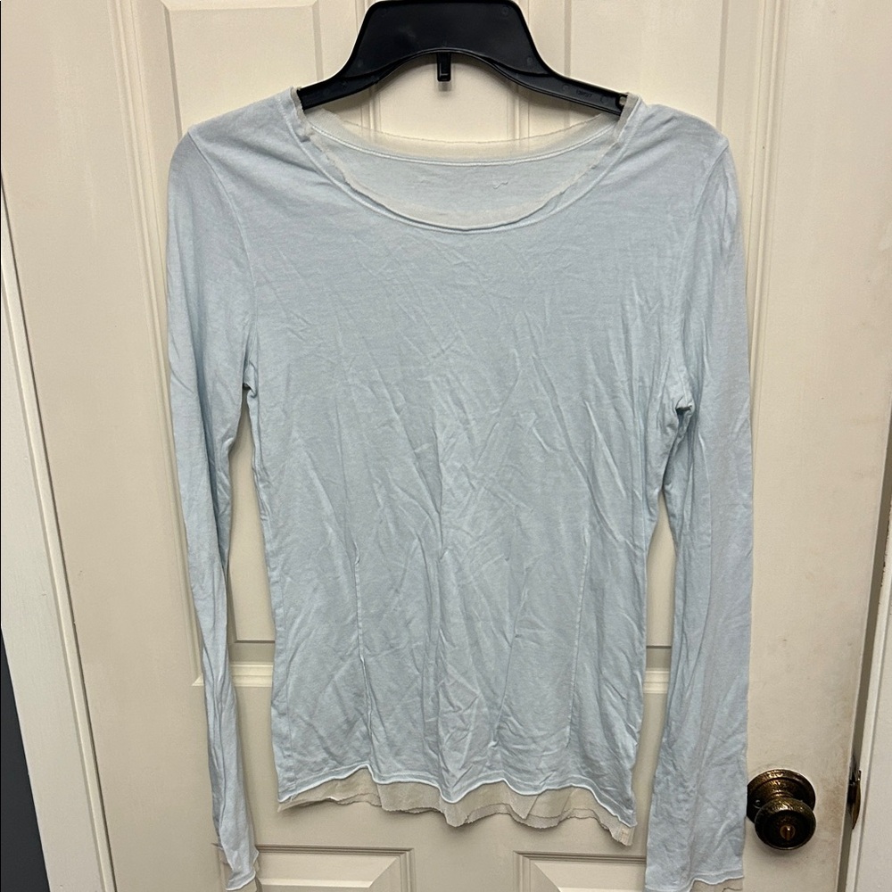 Women's Light Blue Long Sleeve Top